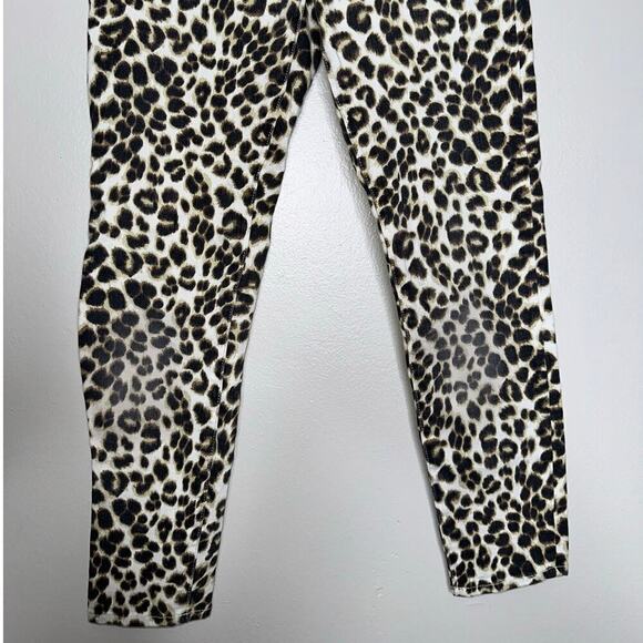Frame Ali High Rise Cigarette Skinny Jeans Animal Print Size 25 Stretch Leopard - Picture 6 of 8